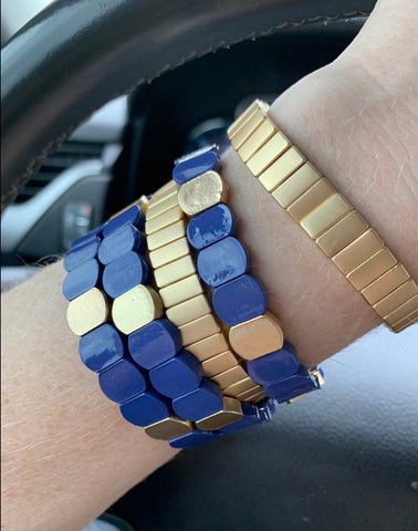 Enamel Color Block Tile Bracelet