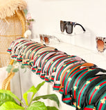 Designer Inspired Red and Green Stripe Bumble Bee Headband