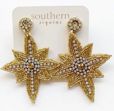 Beaded Statement Earrings -Northern Star