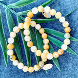Semi Precious Yellow Jade Beaded “Jill” Bracelet